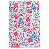 水彩起毛花模様 ミディアムペーパーバッグ (裏面)