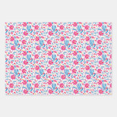 水彩起毛花模様 ラッピングペーパーシート (正面2)