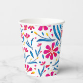 水彩起毛花模様 紙コップ (裏面)