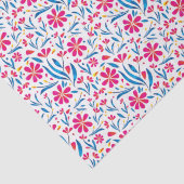 水彩起毛花模様 薄葉紙 (詳細)