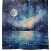 水彩超現実的な天海 シャワーカーテン (正面)