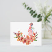 水彩踊りバレリーナ ポストカード (スタンド正面)