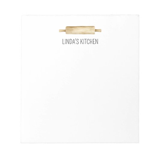 水彩転がのピンカスタムメモ帳 ノートパッド (正面)