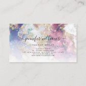 水彩輝くゴールドフォイル美しいサロン グラデーション 名刺 (裏面)