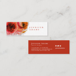 水彩輝く金ゴールド絵画フローラ スキニー名刺