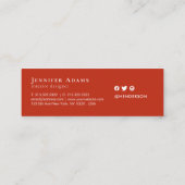 水彩輝く金ゴールド絵画フローラ スキニー名刺 (裏面)