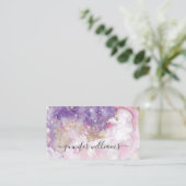 水彩輝く金箔メイクアップモダンアーティスト 名刺 (スタンド正面)