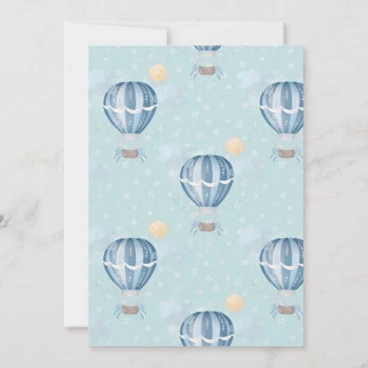 水彩輸送ベビーシャワー 招待状 (裏面)