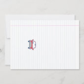 水彩輸送誕生日写真 招待状 (裏面)