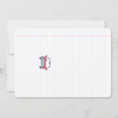 水彩輸送誕生日写真 招待状 (裏面)