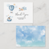 水彩輸送赤ちゃんシャワー感謝していユー ノートカード (正面/裏面)
