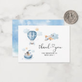 水彩輸送赤ちゃんシャワー感謝していユー ノートカード (正面/裏面インサイチュ)