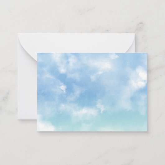 水彩輸送赤ちゃんシャワー感謝していユー ノートカード (裏面)