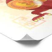 水彩辰年サムライ ポスター (角)