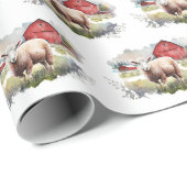 水彩農場の羊 ラッピングペーパー (ロールコーナー)