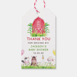 水彩農場赤ちゃんシャワードライブバイ ギフトタグ