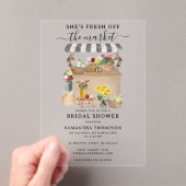 水彩農家の花市場ブライダルシャワー アクリル招待状 (インサイチュ (ポータブル))