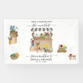 水彩農家の花市場ブライダルシャワー 横断幕 (横)