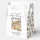 水彩農家の花市場ベビーシャワー フェイバーボックス (オープン)