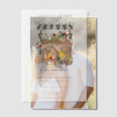 水彩農家の花市場ベビーシャワー ベラム紙招待状 (オフセット (カップル))