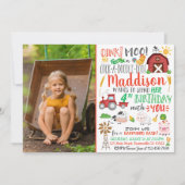 水彩農家誕生日招待状 招待状 (正面)