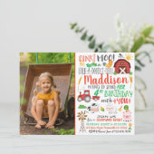 水彩農家誕生日招待状 招待状 (スタンド正面)