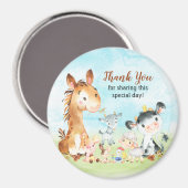 水彩農業動物ありがとう マグネット (正面/裏面)
