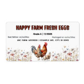 水彩農産卵カートンラベル ラベル (正面)