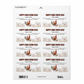 水彩農産卵カートンラベル ラベル (フルシート)