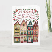 水彩近隣住民クリスマスカード シーズンカード (正面)