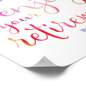 水彩退職パーティープリント標識 ポスター (角)