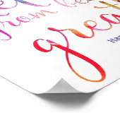 水彩退職パーティープリント標識 ポスター (角)