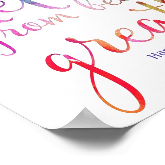 水彩退職パーティープリント標識 ポスター (角)