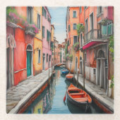 水彩通りインヴェネツィア ガラスコースター (正面)