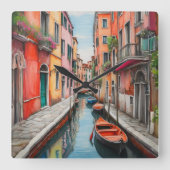 水彩通りインヴェネツィア スクエア壁時計 (正面)