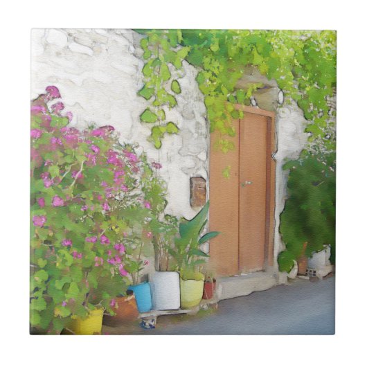 水彩通り表示 タイル (正面)