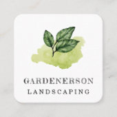 水彩造園気にスクエアビジネスカード スクエア名刺 (正面)