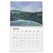 水彩道路カレンダーUSA休日&クリスチャン カレンダー (3月 2026)