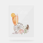 水彩郡ウェスタンウォーターカラーミモサバー アクリルサイン (正面)