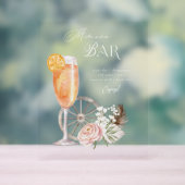 水彩郡ウェスタンウォーターカラーミモサバー アクリルサイン (ニュートラル)