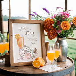 水彩郡ウェスタンウォーターカラーミモサバー ポスター