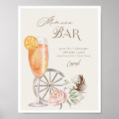 水彩郡ウェスタンウォーターカラーミモサバー ポスター (正面)