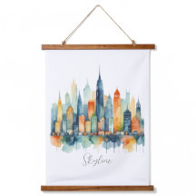 水彩都市スカイライン モダンアーバンシティ