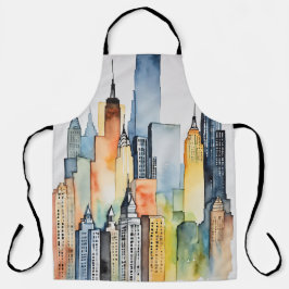 水彩都市色彩の鮮やかの都市景観の天守閣 エプロン