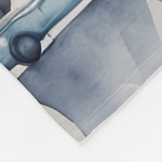 水彩都市色彩の鮮やかの都市景観の天守閣 フリースブランケット (角)