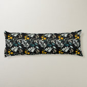 水彩野の花と離れ黒の模様 ボディピロー (裏面)