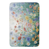 水彩野エレガント花カラフル、 バスマット (正面縦)