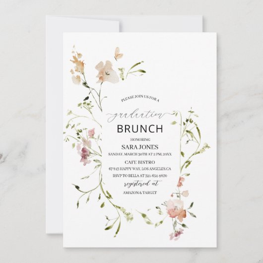 水彩野エレガント花等級案内 招待状 (正面)