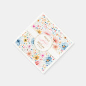水彩野エレガント花結婚坊 スタンダードカクテルナプキン (角)