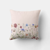 水彩野カラフル草花ベビー誕生 クッション (裏面)
